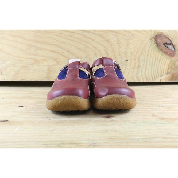 L.E.I. Shoes Womens Sz 9 Red Vintage Platform Y2K Clog Mules Chunky Slip Ons - Picture 2 of 8